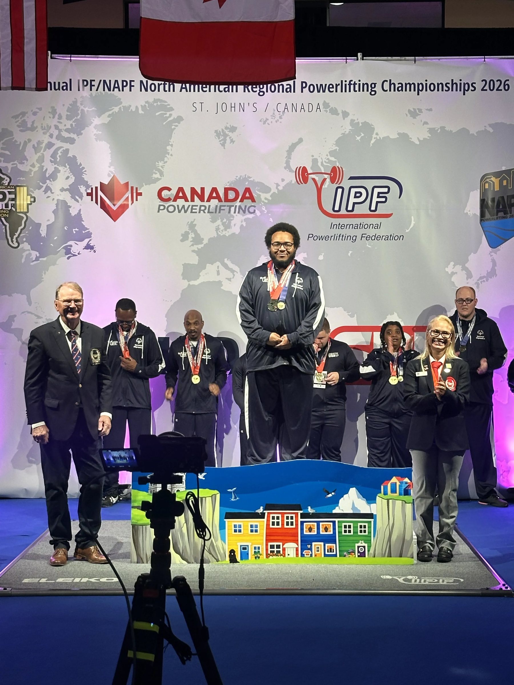 Matthew Hammond on the top step of the podium in St. John's, Canada